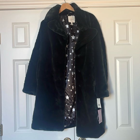 Avec Les Filles Faux Fur Emerald Green Shawl Collar Coat - Picture 6 of 11